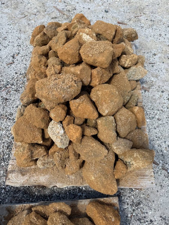 Coquina boulders with natural shell texture