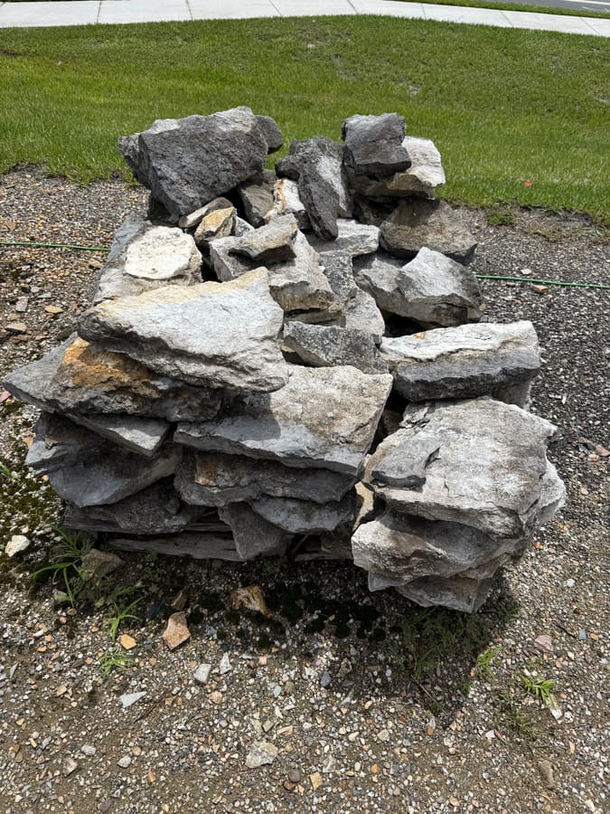 Fieldstone boulders for yard art and accents